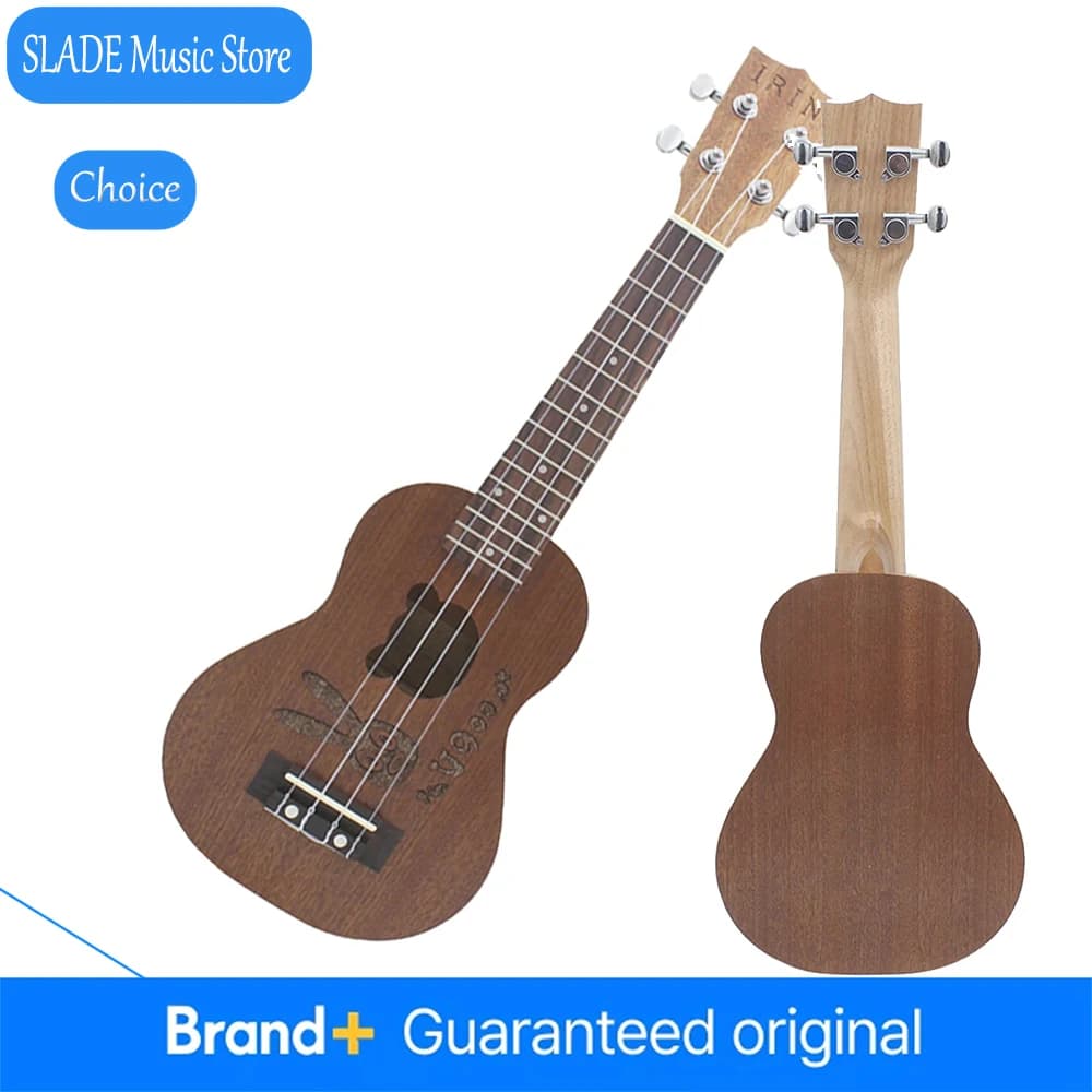 21-inch Ukulele Bunny&Bear Sapele Wood Soprano Ukulele Beginner Practice Hawaiian Four-string Guitar Stringed Instruments