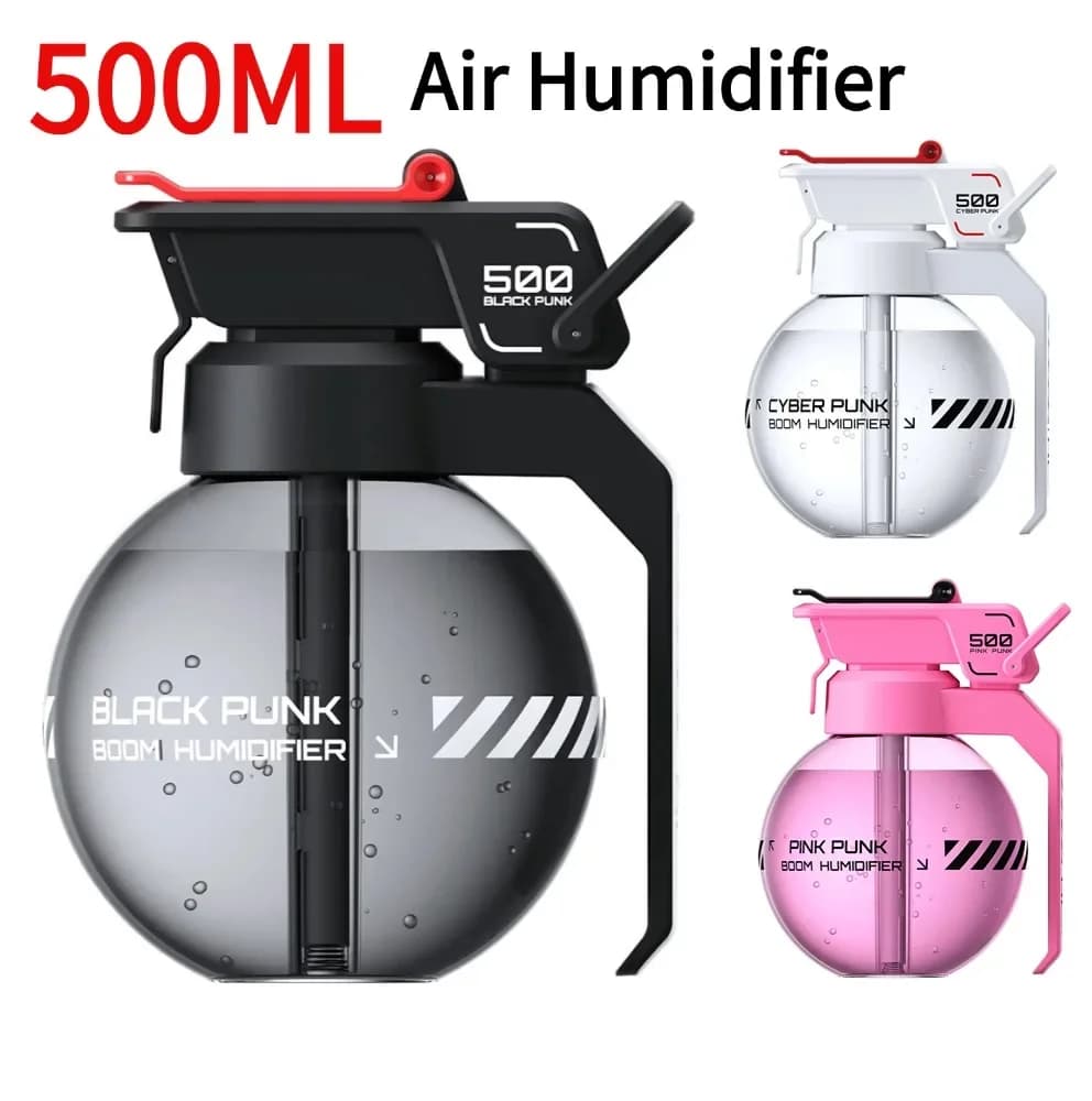 500ML USB Umidificatore Granata Diffusore di oli essenziali Diffusore decorativo per aromaterapia Umidificatore per regalo Home Office