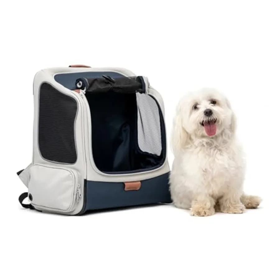 Zaino Trasportino Happy Ride - Perfetto per Cani e Gatti fino a 9 kg - Finestre in Rete per Viaggi Confortevoli - Cinghia di Fissaggio