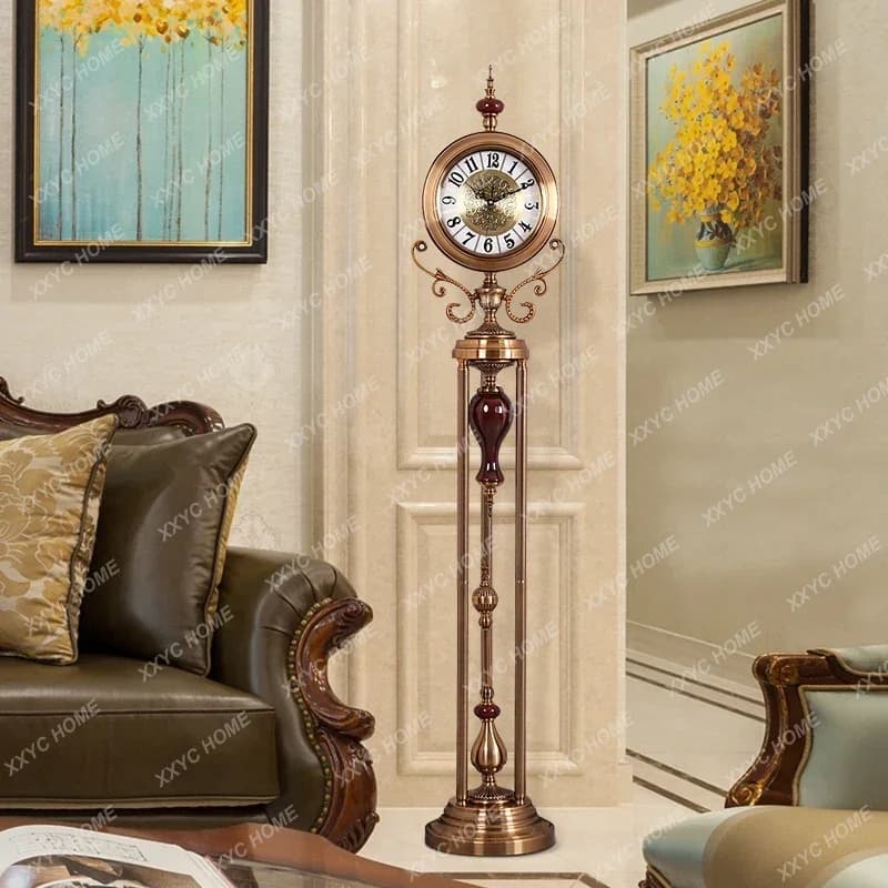 Orologio da Terra Verticale Decorativo - Orologio di Lusso Stile Villa con Grande Pendolo