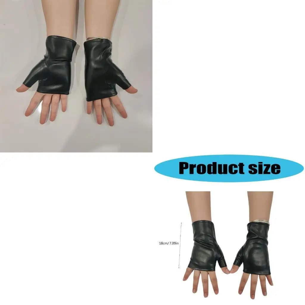 652F Guanti senza stile punk antivento in PU per adulti Accessorio