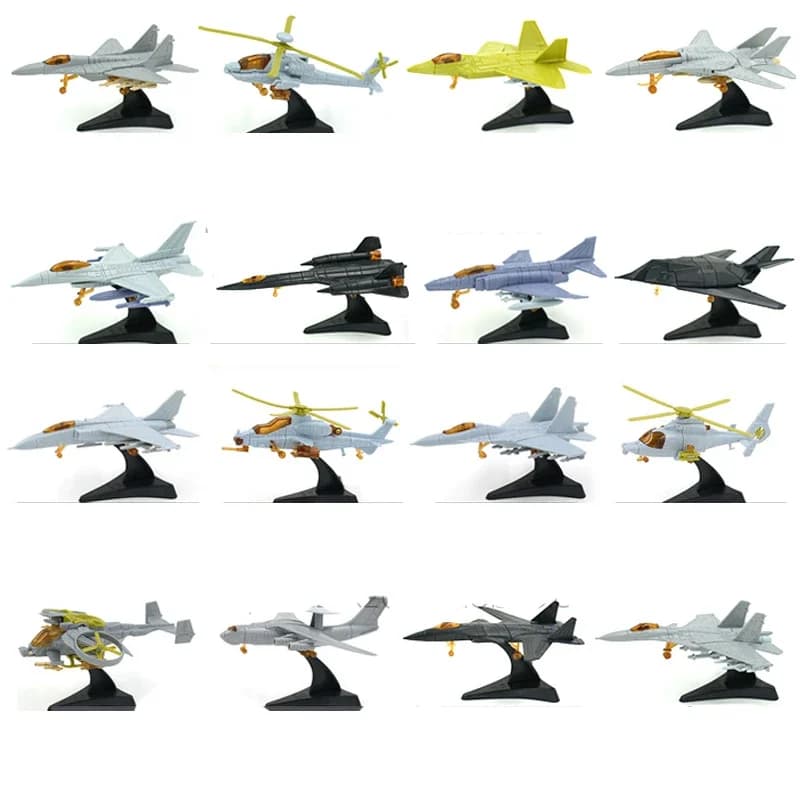 1 pz 1:165 4D Plastica Assemblato Aereo 12 cm Militare Da Caccia Militare Elicottero Collezione Per I Bambini Sandplay Giocattolo