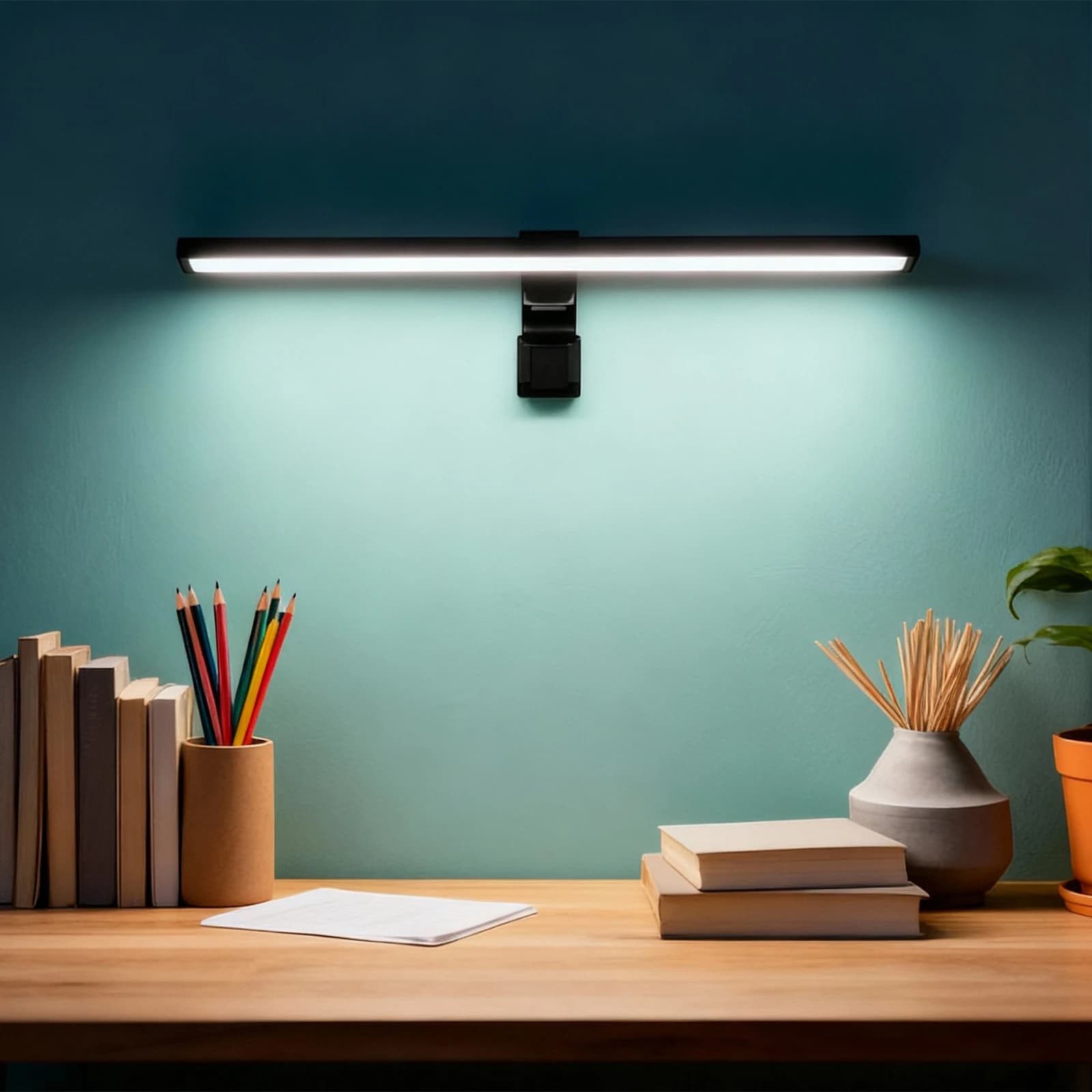 Barra Luminosa LED RGB per Monitor, Lampada Sospesa per Schermo del Computer con Dimmerazione Continua, per Gaming, Lavoro, Studio, Lettura, Luce d'Atmosfera da Tavolo