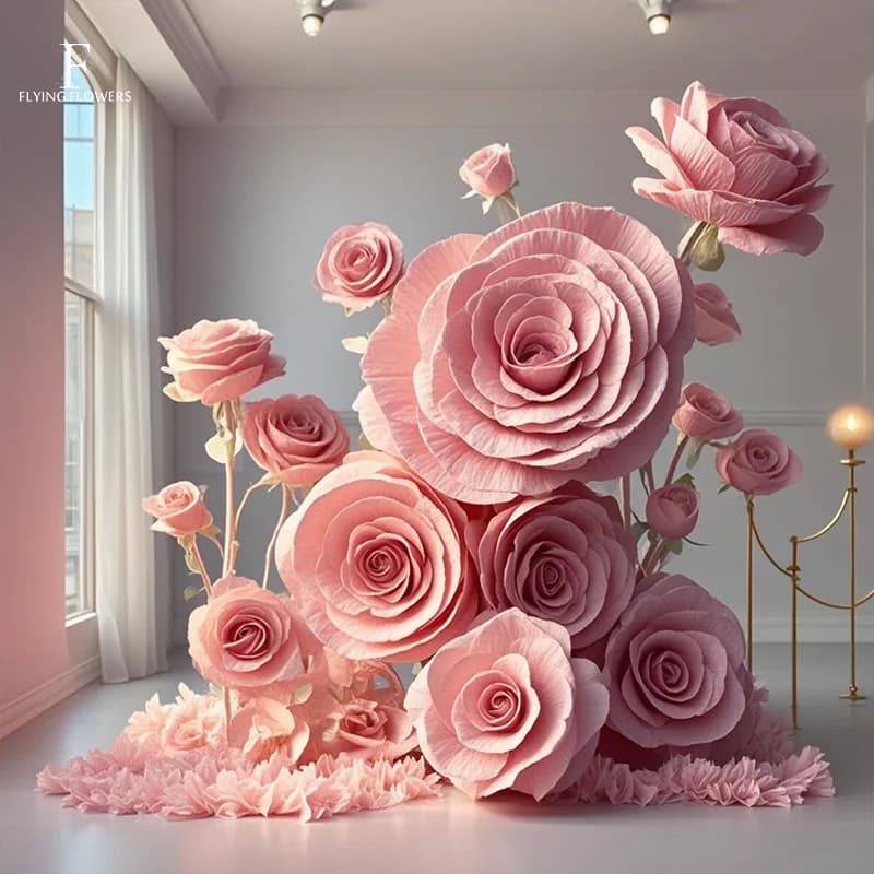 FLYING FLOWERS 3D Mini Paper Roses White Origami Craft for Party Decorations Accessorize Evenements Evening Flores De Papel