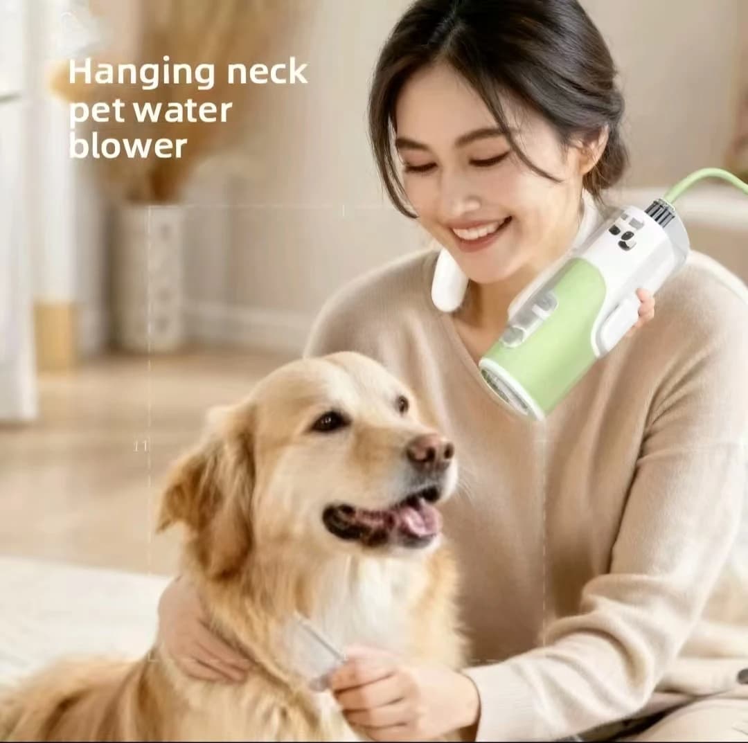 STLFStylish Asciugacapelli per animali domestici Asciugacapelli per cani da appendere al collo Asciugacapelli per cani per animali domestici di piccola a media taglia per toelettatura del salone di animali domestici
