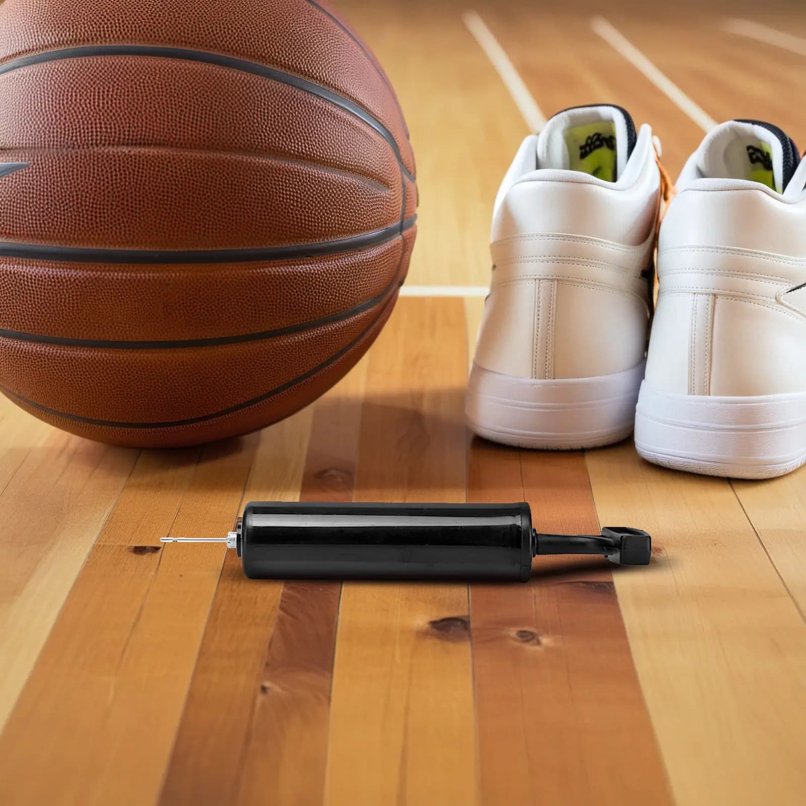 Pompa a mano leggera per pneumatici di biciclette e attrezzature sportive, pompa ad aria portatile per palloni da basket, calcio, yoga, gonfiaggio rapido e resistente all'usura