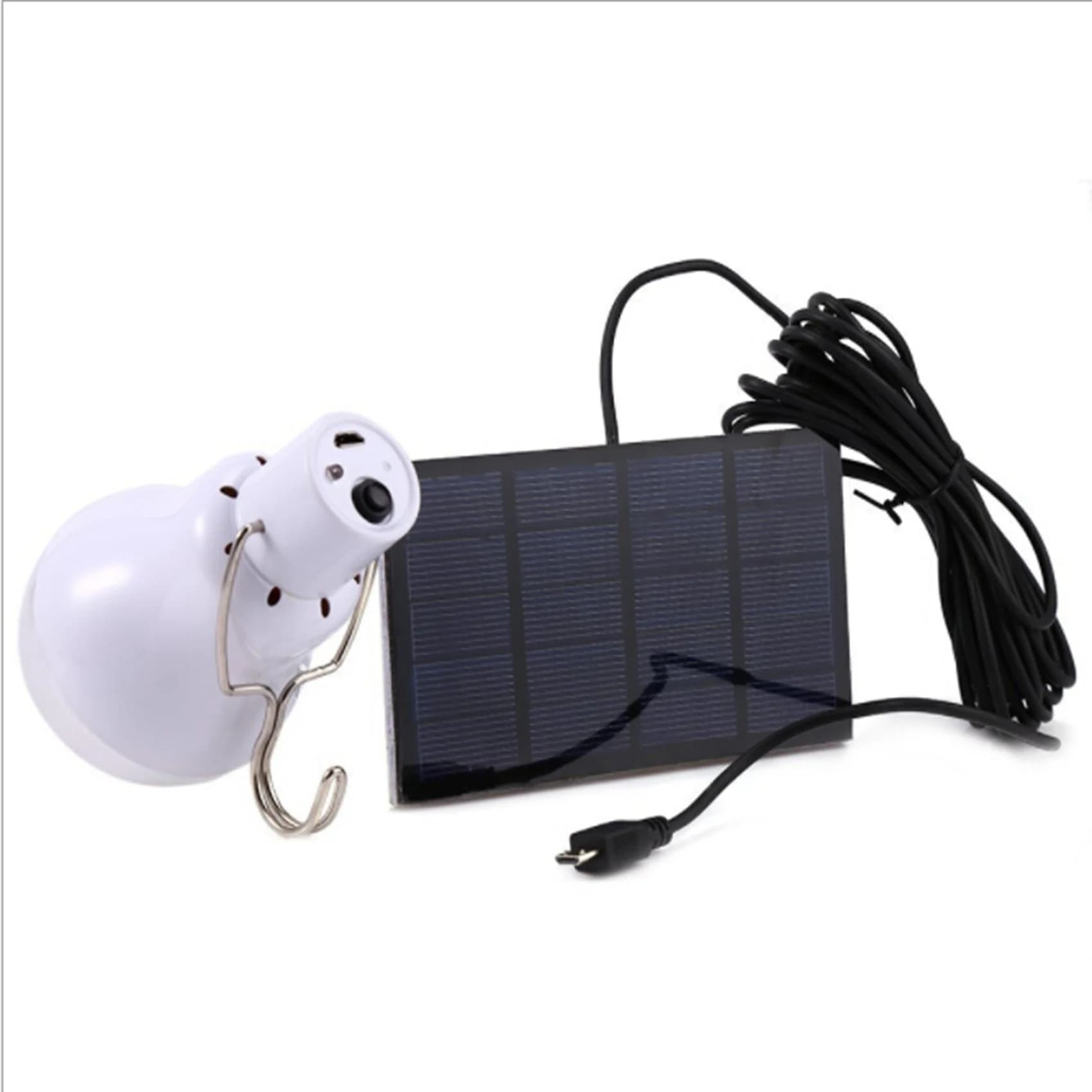 【GRANDE VENDITA】 2X Lampadina LED alimentata da pannello solare Lampada da campeggio portatile per tenda da campeggio esterna 15W