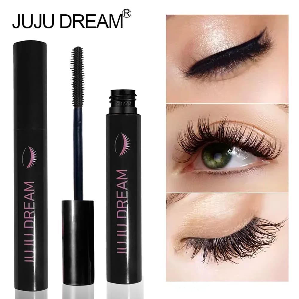 4D Waterproof Black Mascara – Curling, Extension and Moisturizing, Long Life, Dustproof, Unisex, Eye Makeup