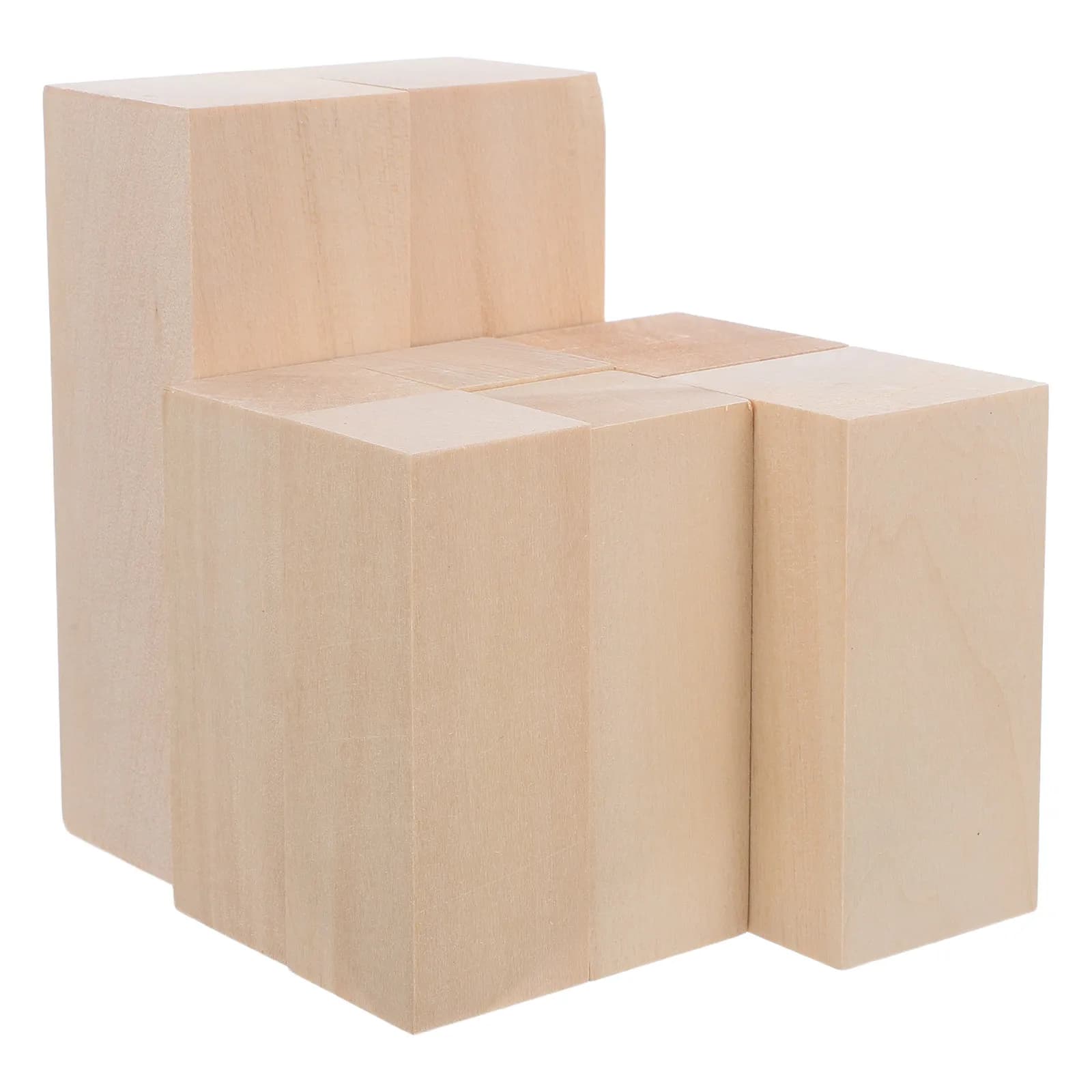 Set di 12 Blocchi in Legno di Tiglio Non Finiti per Intaglio, Piccoli Blocchi di Legno per Progetti Fai-da-Te e Artigianato