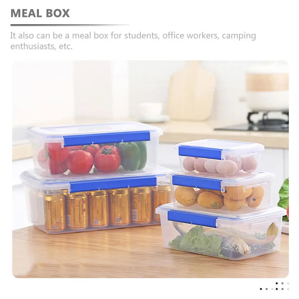 Set di 2 Contenitori Compatti Impilabili in Plastica per Fermentazione Impasti e Conservazione Alimenti Freschi, per Casa, Cucina, Campeggio e Preparazione Pasti all'Aperto