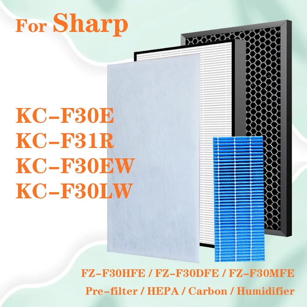 FZ-F30HFE FZ-F30DFE FZ-F30MFE HEPA Carbonio Filtro Umidificatore Filtro Per Sharp KC-F30E KC-F31R KC-F30EW KC-F30LW purificatore d'aria