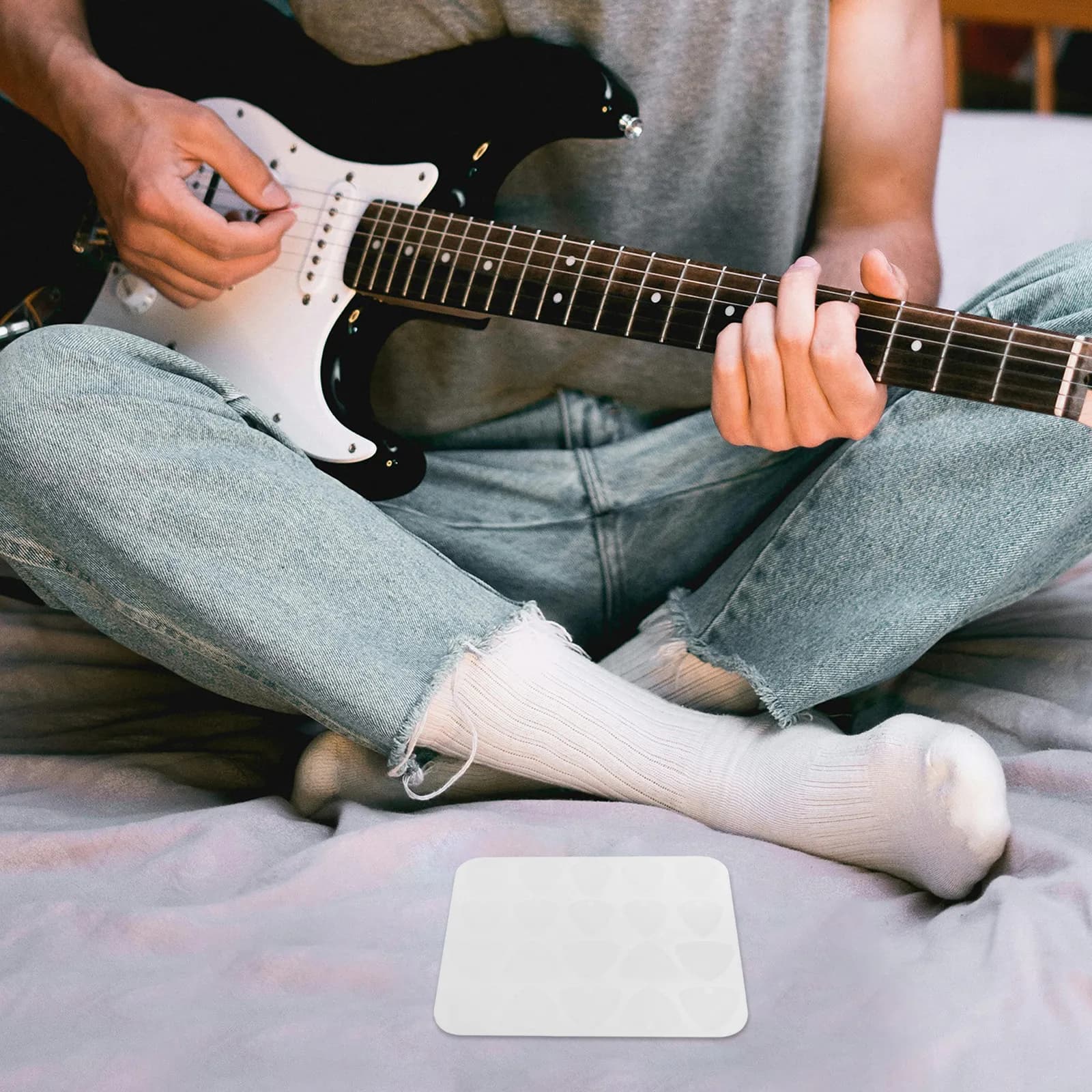 Stampi in silicone per plettri da chitarra, per resina epossidica, forniture fai da te per artigianato, per plettri da dito, portachiavi, fusione di gioielli, plettri