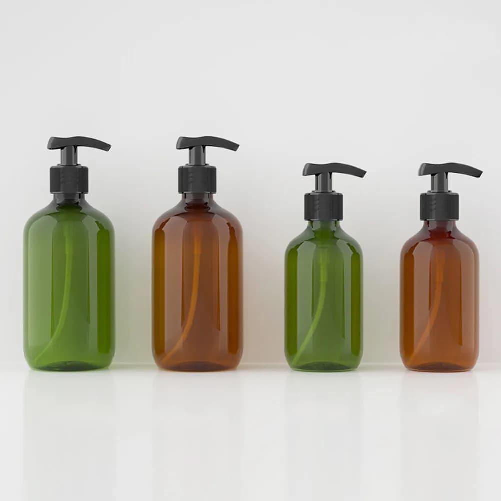 Flacone dosatore compatto da 5 pezzi da 500 ml per shampoo, balsamo, lozione, crema, sapone liquido, pompa riutilizzabile per il confezionamento da viaggio