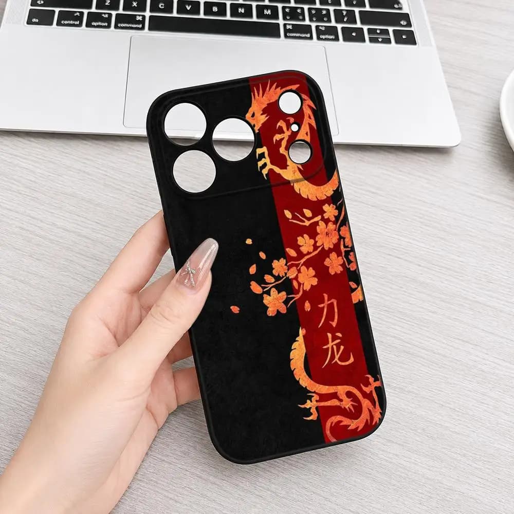 HD Advanced Dragon Phone Case For iPhone 17 Air 16 15 14 Plus 13 12 11 Pro Max 16e Shockproof HD Clear Back Cover
