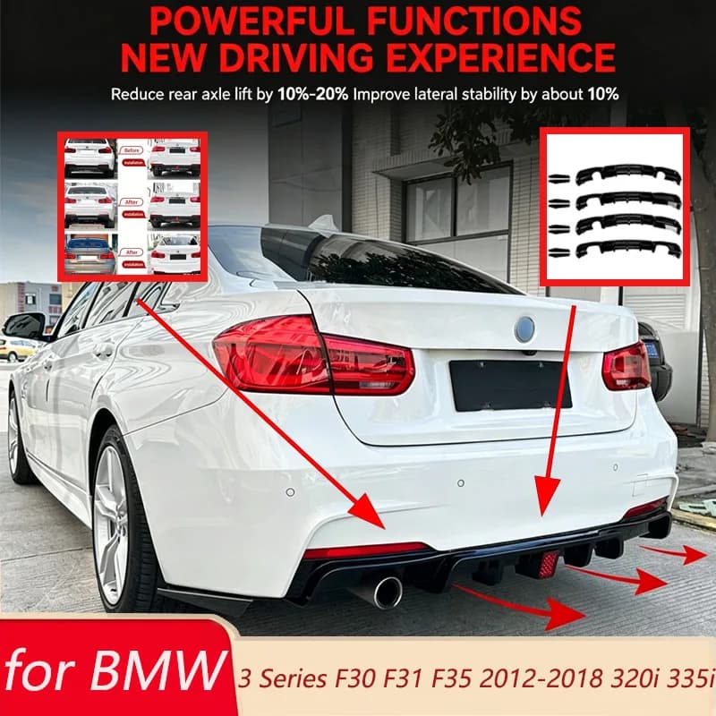 Car Front Bumper for BMW 3 Series 320i 335i F30 F31 F35 for M Sport 2012-201 Diffuser Spoiler Splitter Body Kit Automobiles