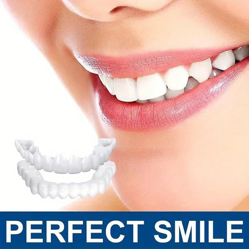 Protesi Dentarie Regolabili a Incastro AAA - 12 Set, Faccette Sbiancanti per Denti Superiori e Inferiori