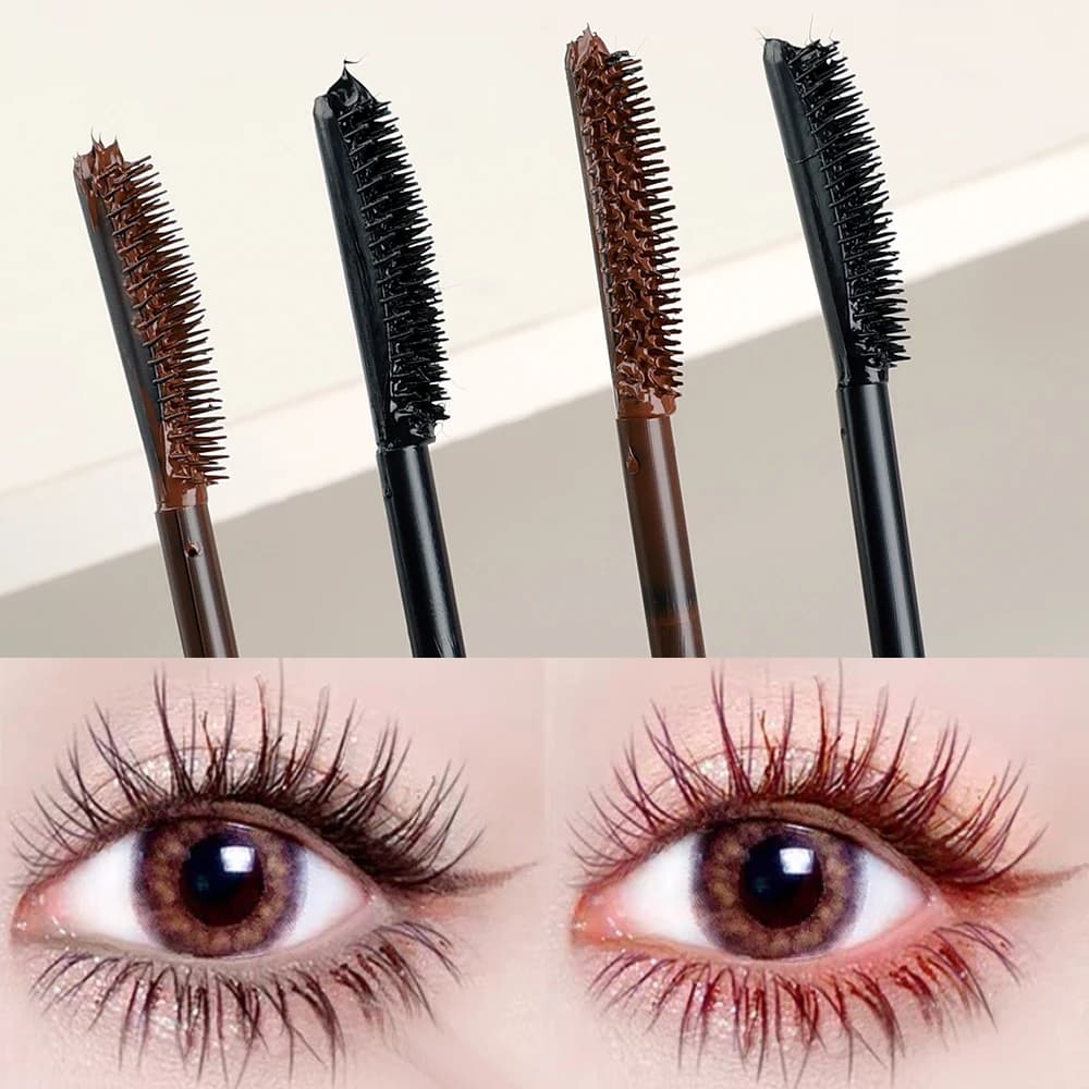 Mascara Durable Black Matte Brown Waterproof Fast Drying Stretching Eyelashes Ribbed Mascara Extension Eyelashes Korean woman makeup