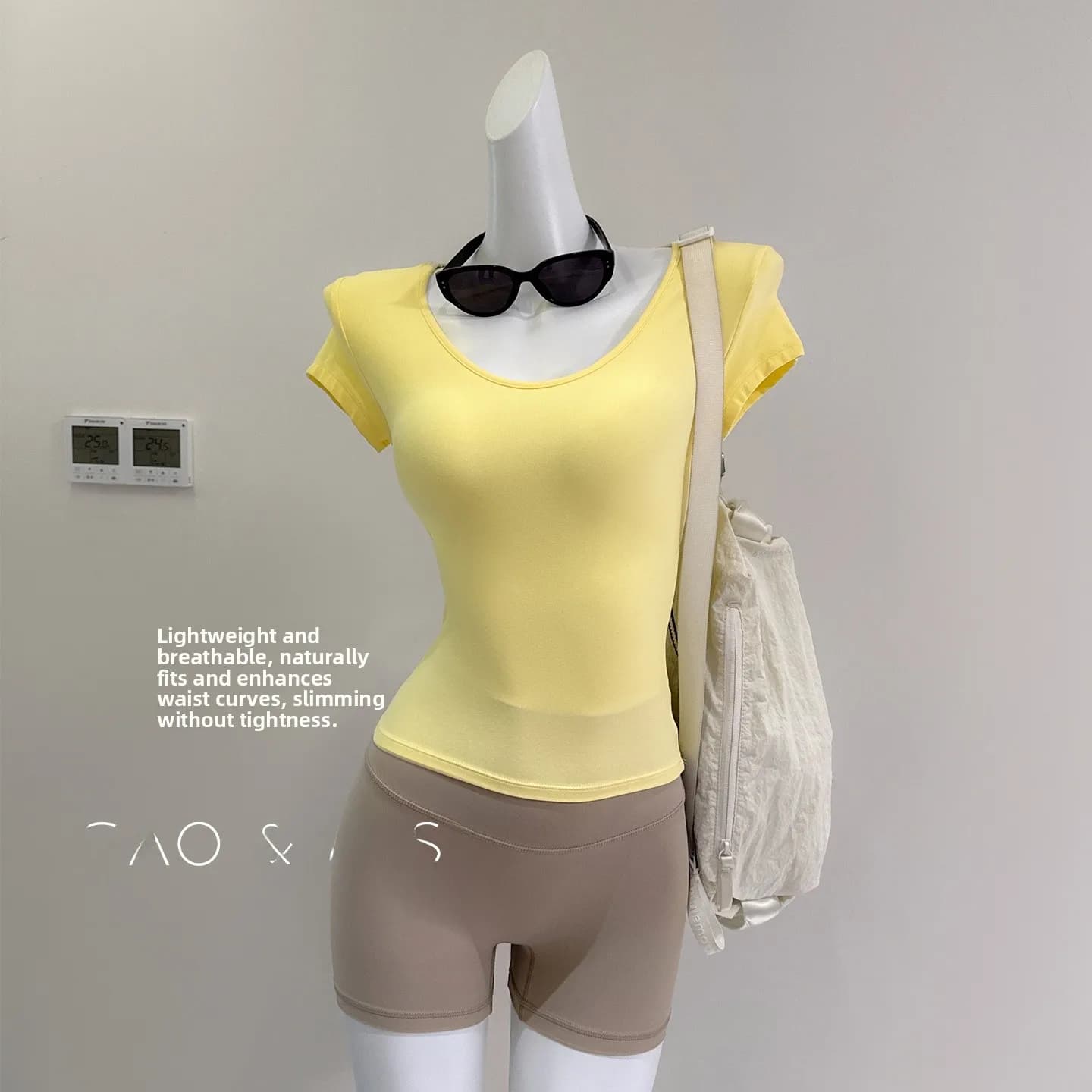Women's Yoga Sportswear Short Sleeve Quick Dry Slim Fit Fitness T-Shirt Pilates Training Outwear Running Exercise Top