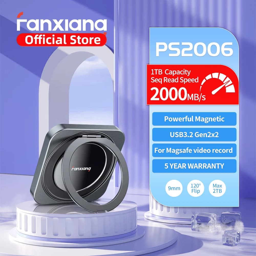 Fanxiang PS2006 SSD Esterno Portatile 2000MB/s 1TB 2TB Disco Rigido Magnetico USB3.2 Gen2x2 Unità a Stato Solido per Telefoni, Laptop e PC