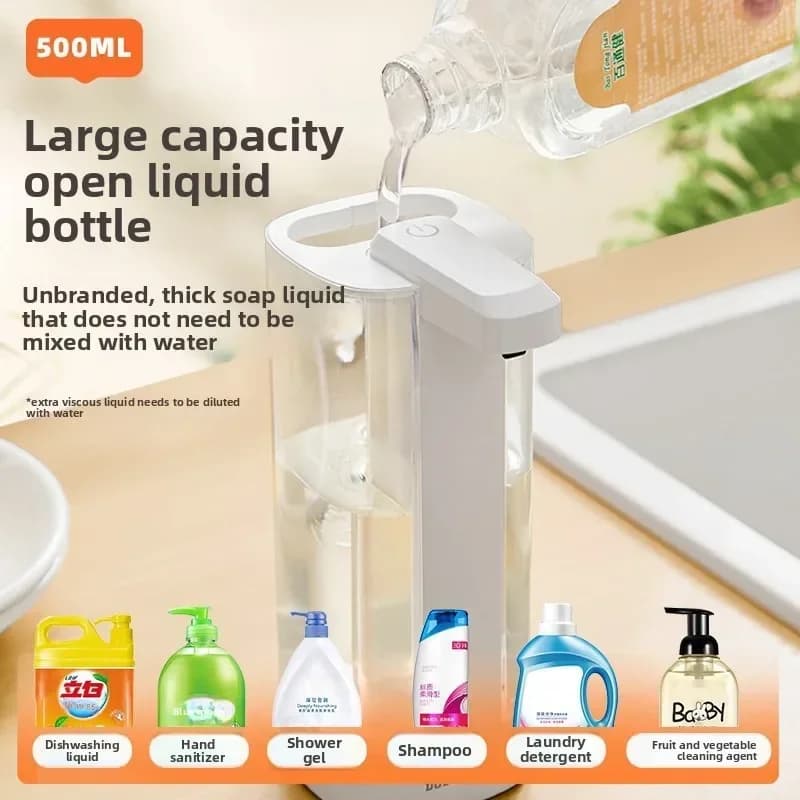Kitchen Detergent Automatic Sensor 500ML Intelligent Self‑service Soap Dispenser Electric Hand Sanitizer Machine for Dishwash