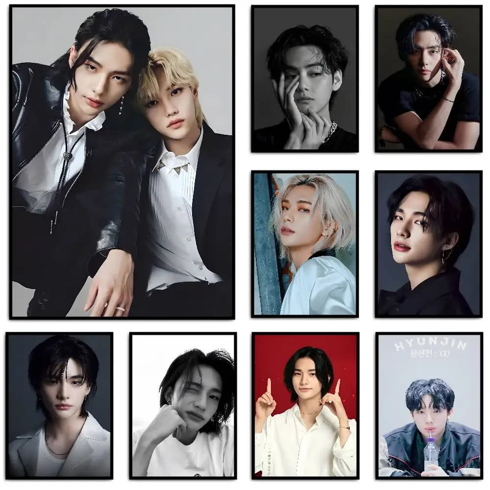 Hwang Hyun-Jin Singer Poster HD art muro appiccicoso impermeabile casa soggiorno camera da letto bar decorazione estetica