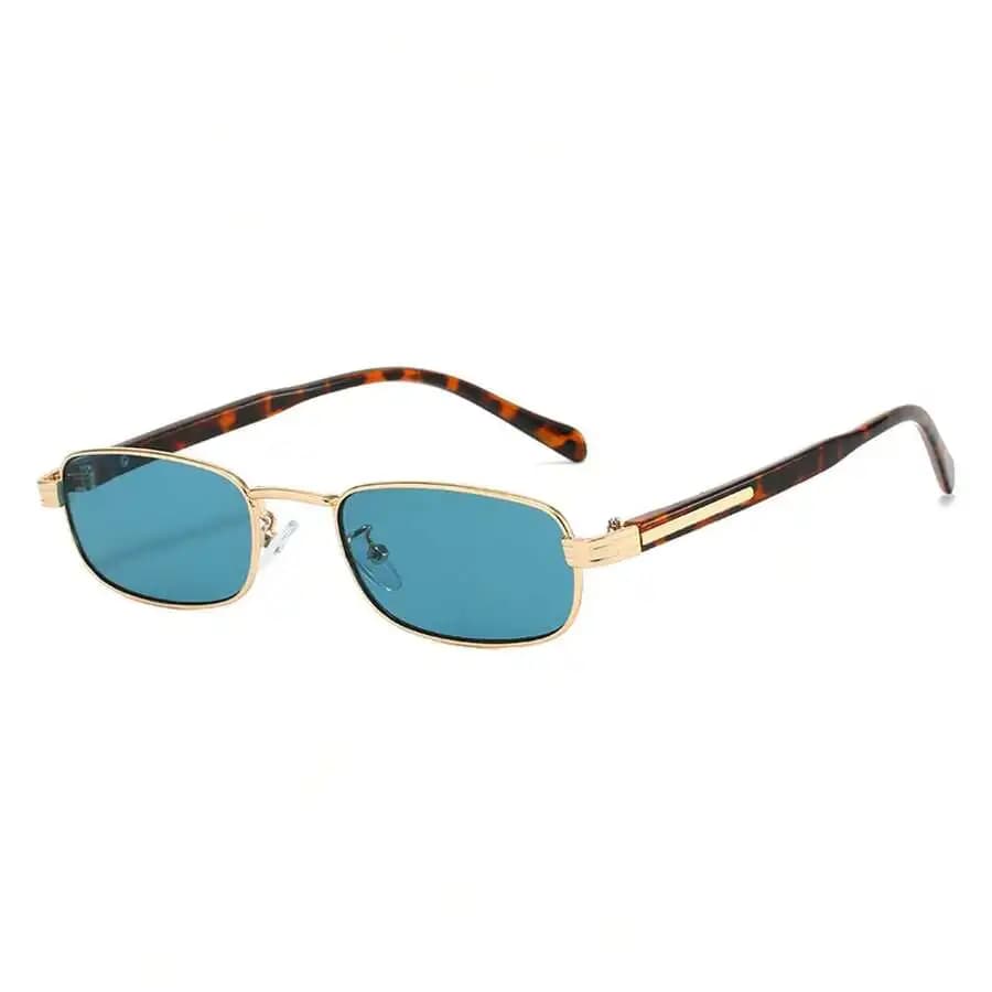 2026 European American Fashion Metal Small Rectangular Sunglasses For Women Old Money Style