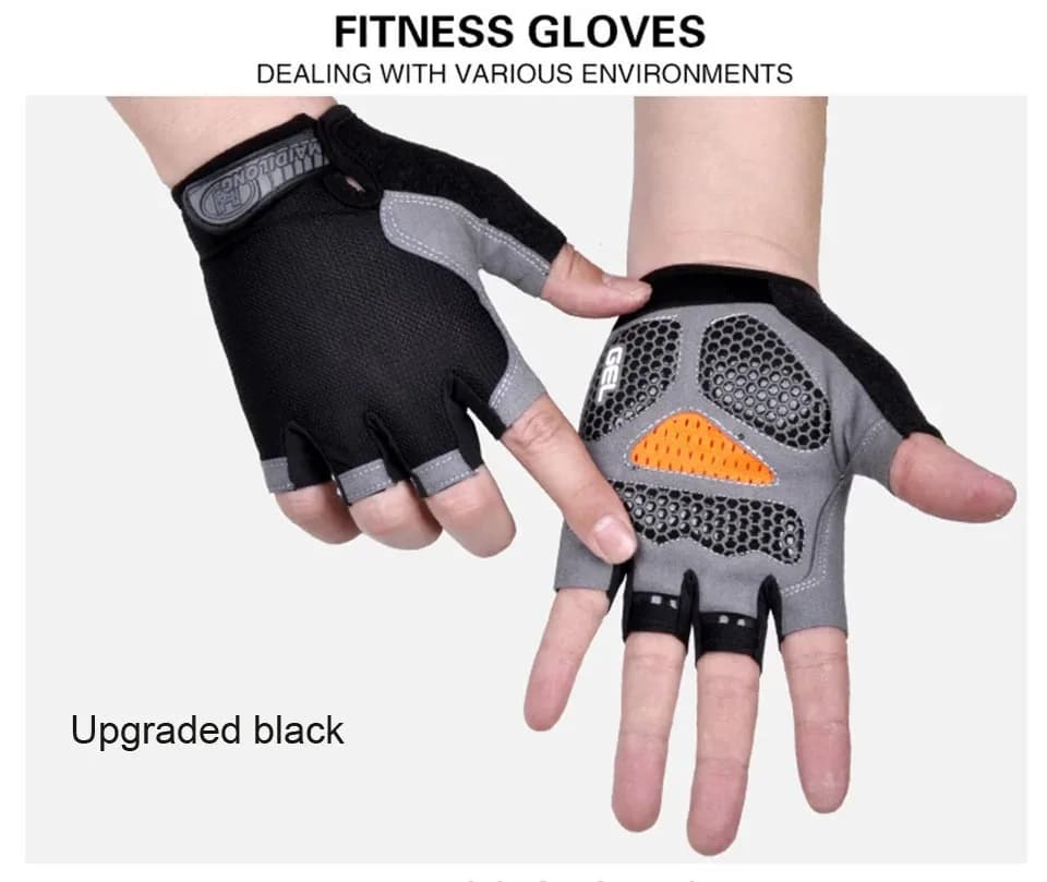 Men Cycling Bicycle Gloves Half Finger Gym Gloves Women Mitten Breathable Anti-slip Glove Fitness Sport Training Gloves