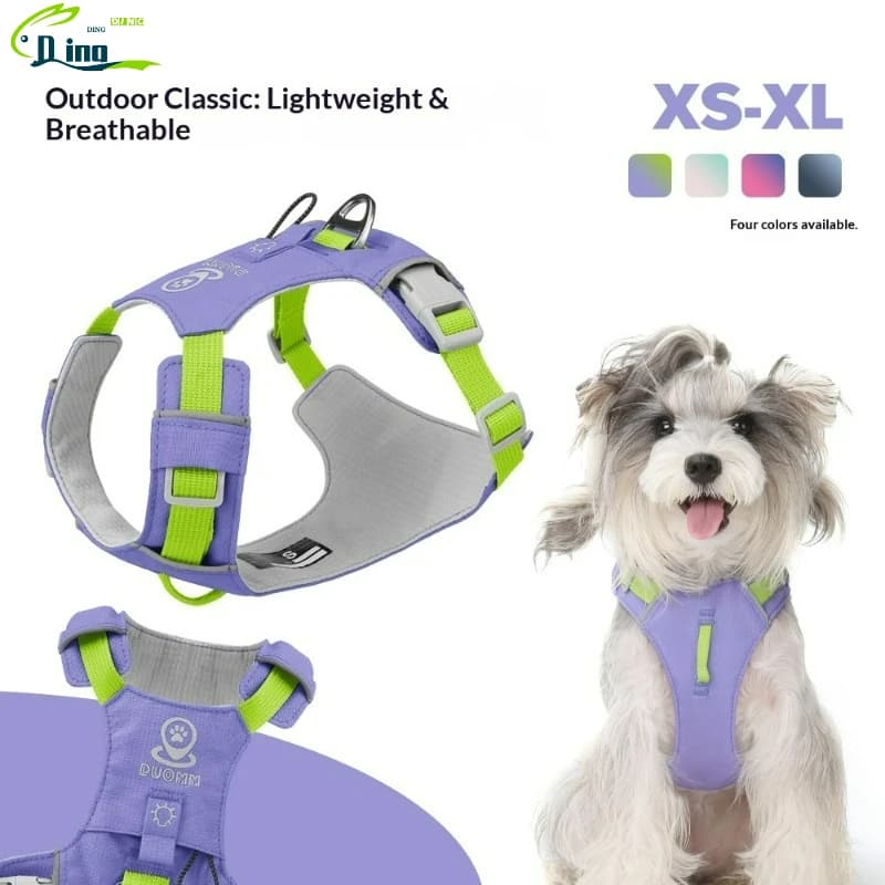 Nuova Pettorina Leggera per Cani Multifunzionale Impermeabile ad Asciugatura Rapida con Supporto per Localizzatore Riflettente per Esterni Accessori per Animali Domestici
