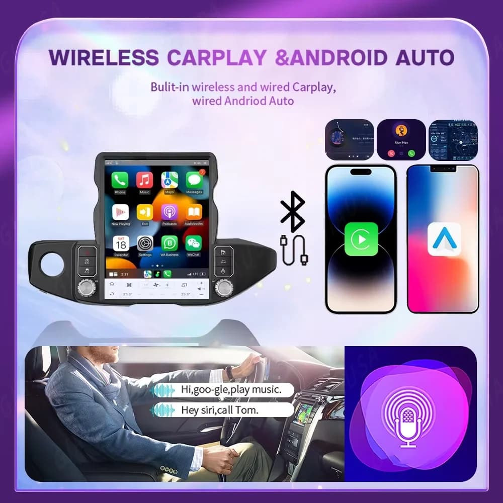 AFJY Carplay Android 13 For Jeep Wrangler JL 2018-2023 Touch Screen Car Multimedia Player GPS Navigation Auto Radio Head Unit