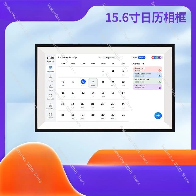 Portafoto digitale intelligente da 15,6 pollici con display del calendario elettronico per l'organizzatore dell'ufficio familiare