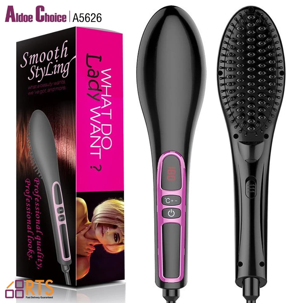Iron Electric Magic Hair Plate Brush at Low Price Professional Heater Brush