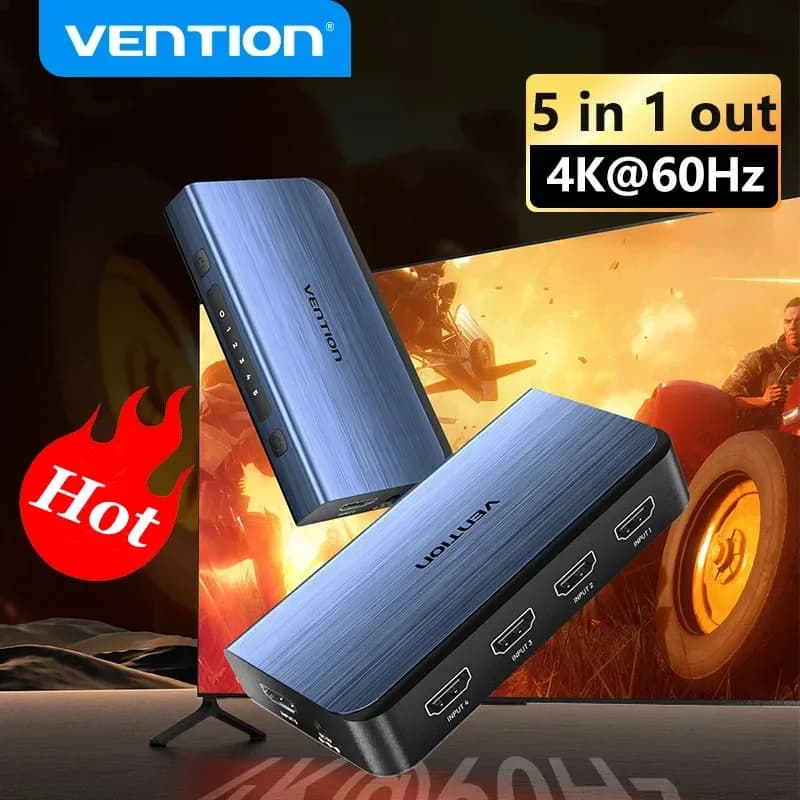 Vention HDMI Splitter 5 in 1 out 4K/30Hz HDMI 5x1 3x1 adattatore per XBOX 360 TV Mi Box Switch PS5 3 in 1 out HDMI 2.0 1.4 Switcher