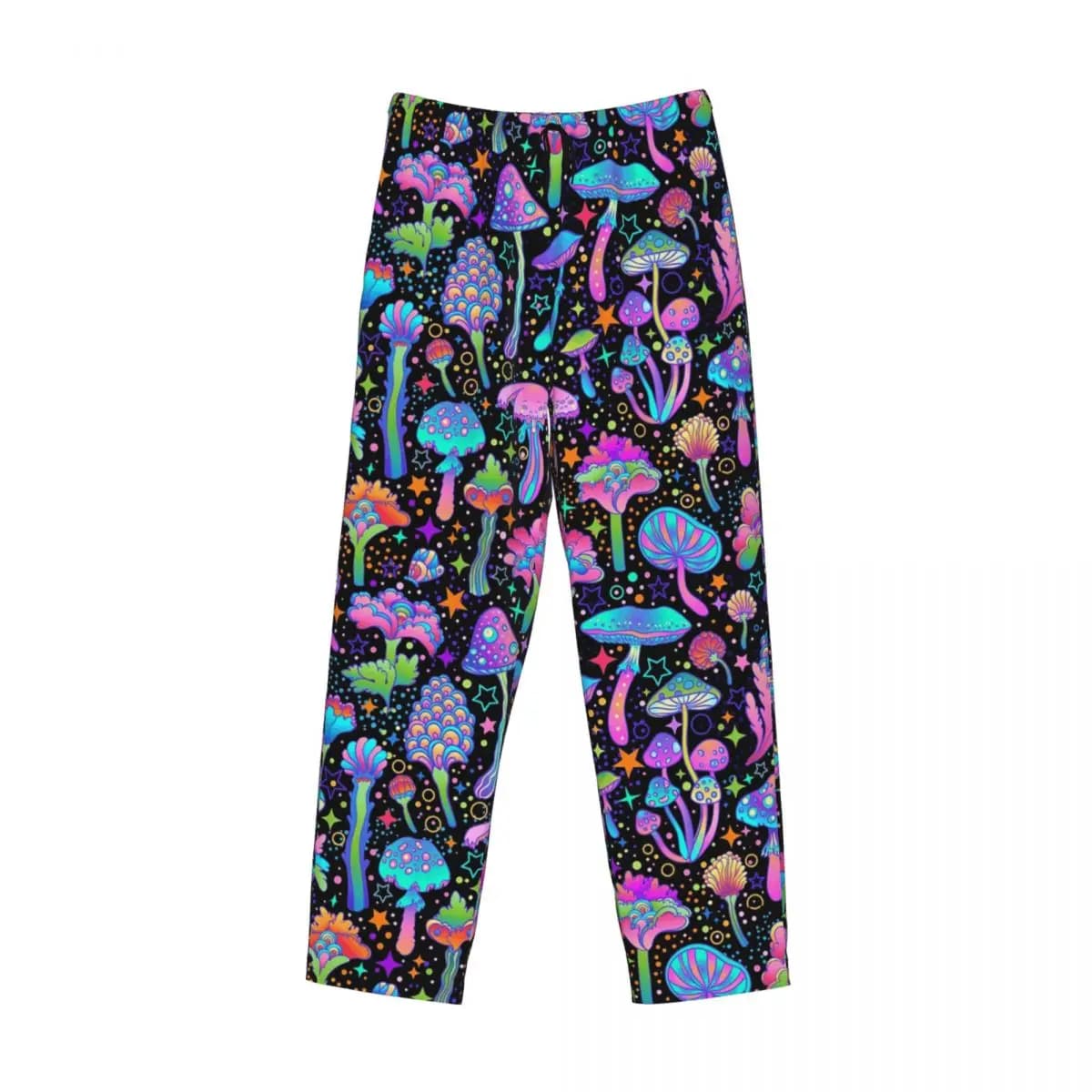 Pantaloni da pigiama lava con stampa di funghi magici psichedelici personalizzati Pantaloni da notte da uomo con tasche