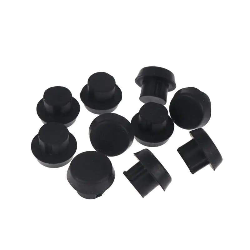 10Pcs Black Billiard Cue Rubber Plug Rubber Billiard Cue Bottom Cover Pool Cue Bottom Bumper Standard Compatibility