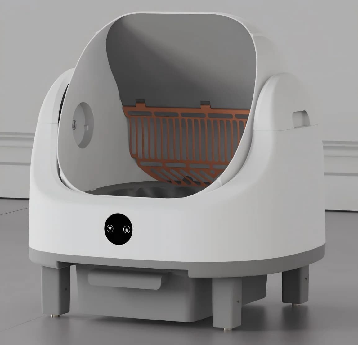 Lettiera autopulente, lettiera automatica per gatti multipli, robot a tetto aperto con controllo tramite APP e monitoraggio in tempo reale per gatti