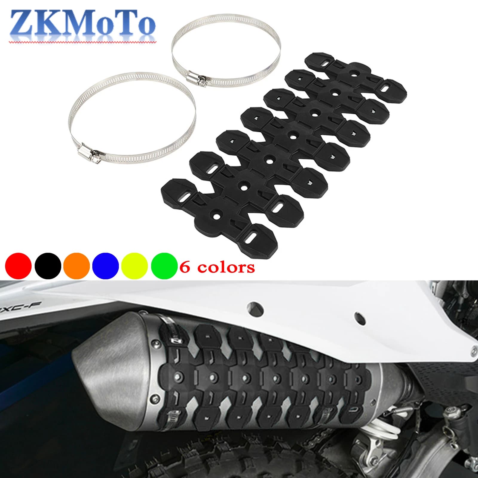 Copertura protettiva antiscottatura per tubo marmitta di scarico moto, isolamento termico, per KTM Honda Yamaha Kawasaki Suzuki