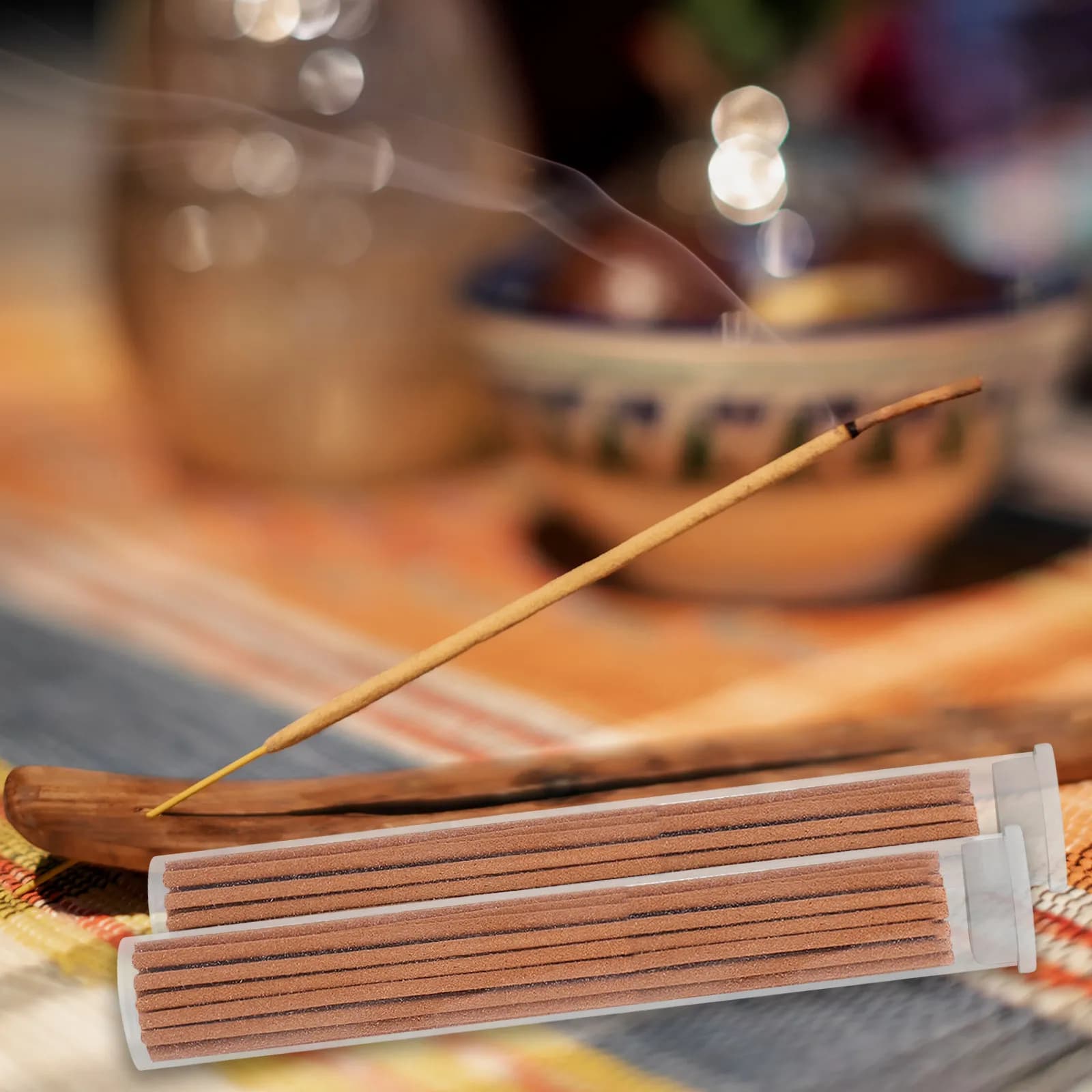 Set di 6 Tubi in Acrilico Trasparente per Incenso, Contenitore per Bastoncini Profumati, Portatile con Coperchio Facile da Aprire, Robusto