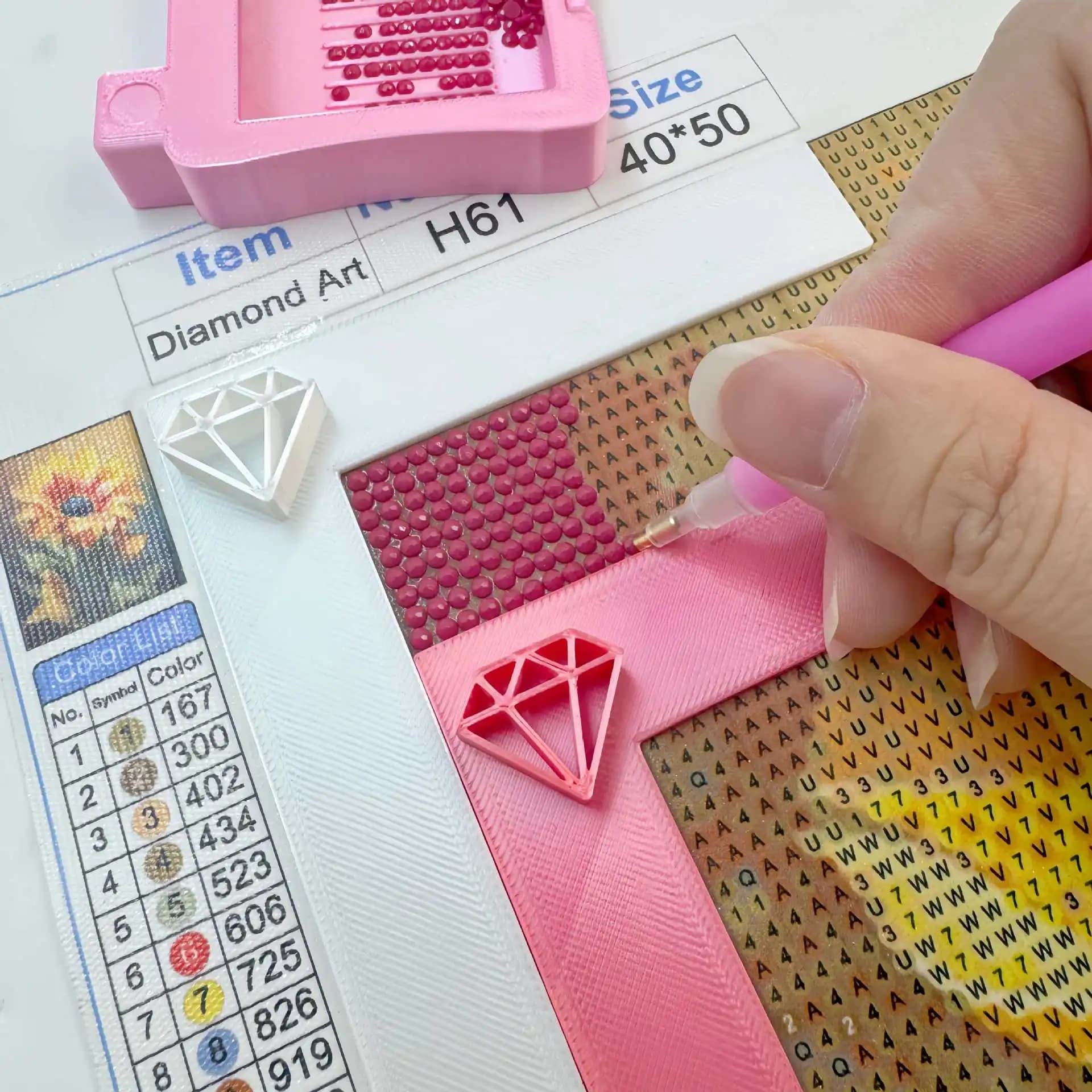 Diamond Painting Positioning Ruler, 5d Rhinestone Dotting Aid, Cross-Stitch Rhinestone Alignment Ruler.