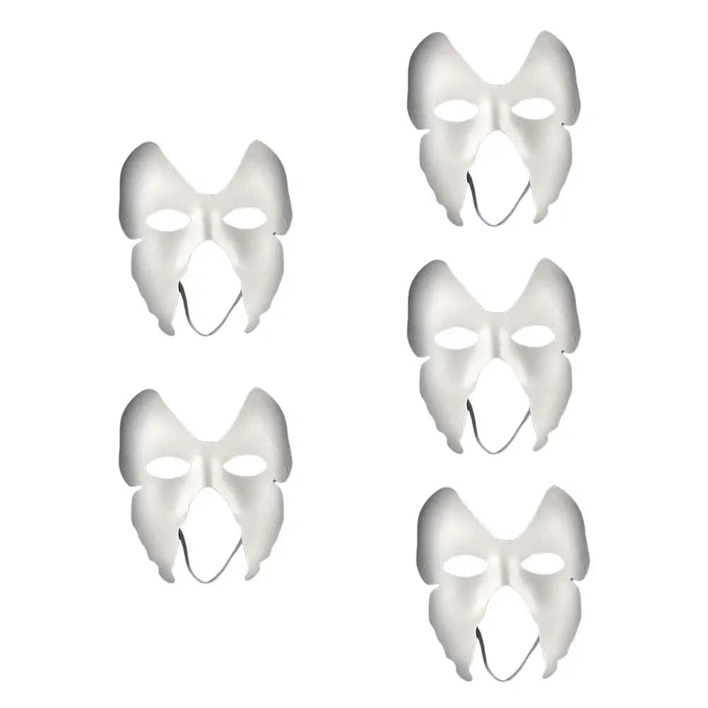 5Pcs Eco-Friendly Paper Costume Mask DIY Blank Face Mask Peking Opera Style for Festival Party Performance Club
