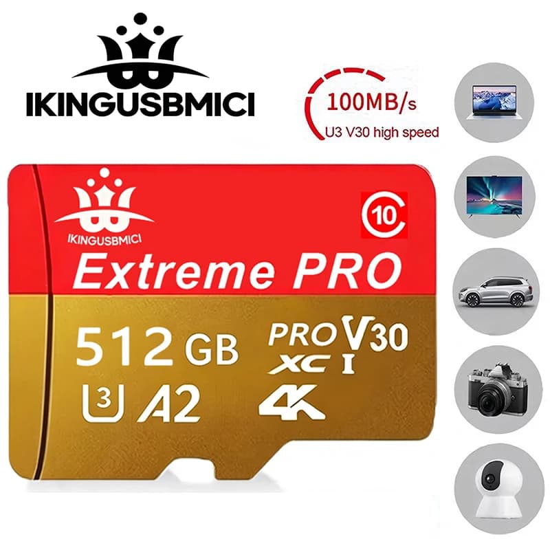 High Endurance Micro SD Card for Dash Cam FAT32 Memory Card 128/256GB 100GB/s Smooth 4K & Loop Recording Microsd Cards