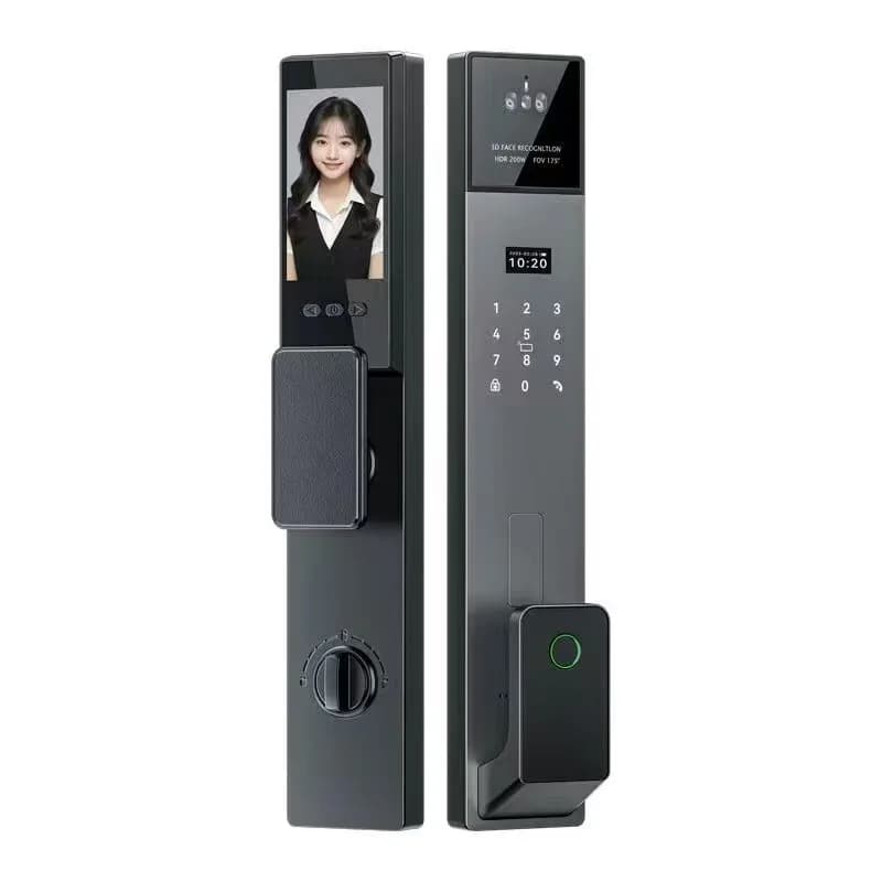 Ingresso senza chiave con impronta digitale Tuya WiFi Smart Lock con sistema di videocitofono con fotocamera Face ID 3D