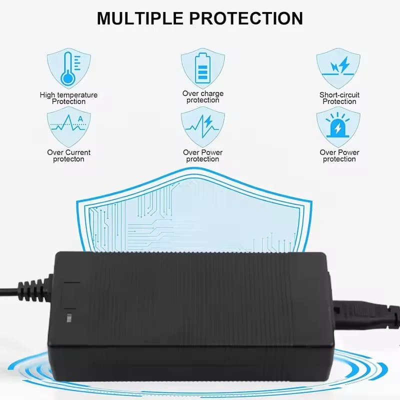 New 54.6V 2A Smart Charger for 48V 13S Li-ion Battery Pack DC 5.5x2.1mm Plug