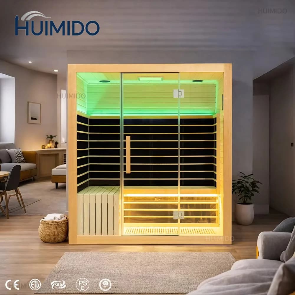 Outdoor steam sauna set, Saskatchewan wooden sauna wall clock, portable far infrared single sauna stove, personal steam sho