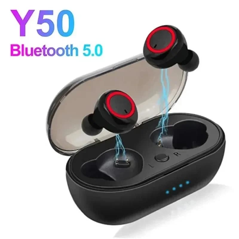 Y50 TWS Auricolare Bluetooth 5.0 Auricolare wireless Auricolari per bassi profondi impermeabili HiFi Cuffie stereo wireless reali Auricolari sportivi