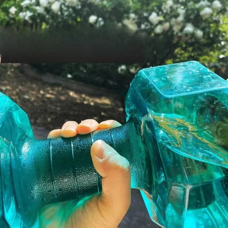 Manubrio Regolabile Riempibile con Acqua, Attrezzatura Fitness Portatile per Palestra Domestica e Viaggi, Pesi Salvaspazio per Allenamento