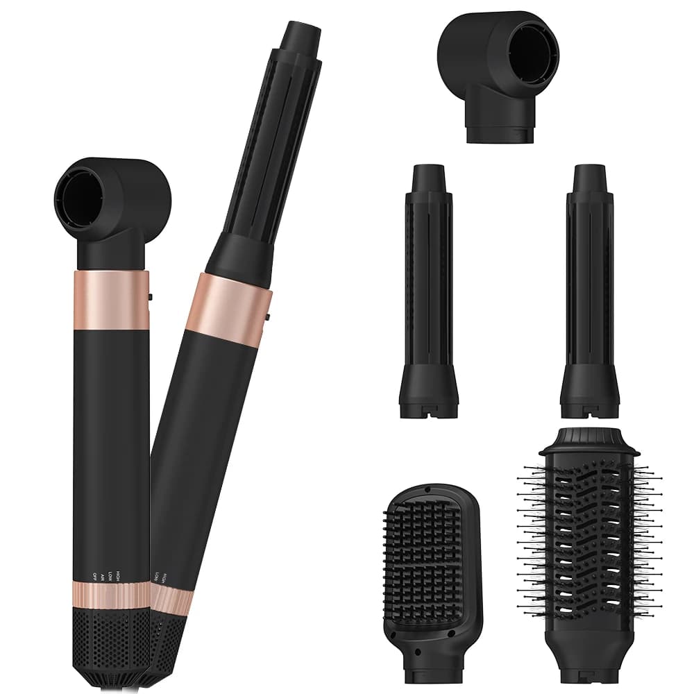 SMET Nuovo Styler Spazzola ad Aria Calda One Step Hair Styler Asciugacapelli Linea Coda 5 in 1 Piastra per Capelli Spazzola Asciugacapelli