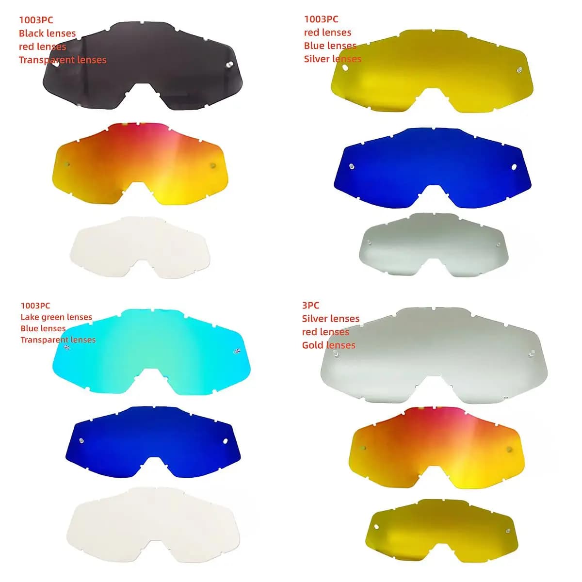 Replacement lenses for motorcycle, high definition lenses, spare parts, MX lenses, off-road, helmet, ski, motorcycle, cross bike