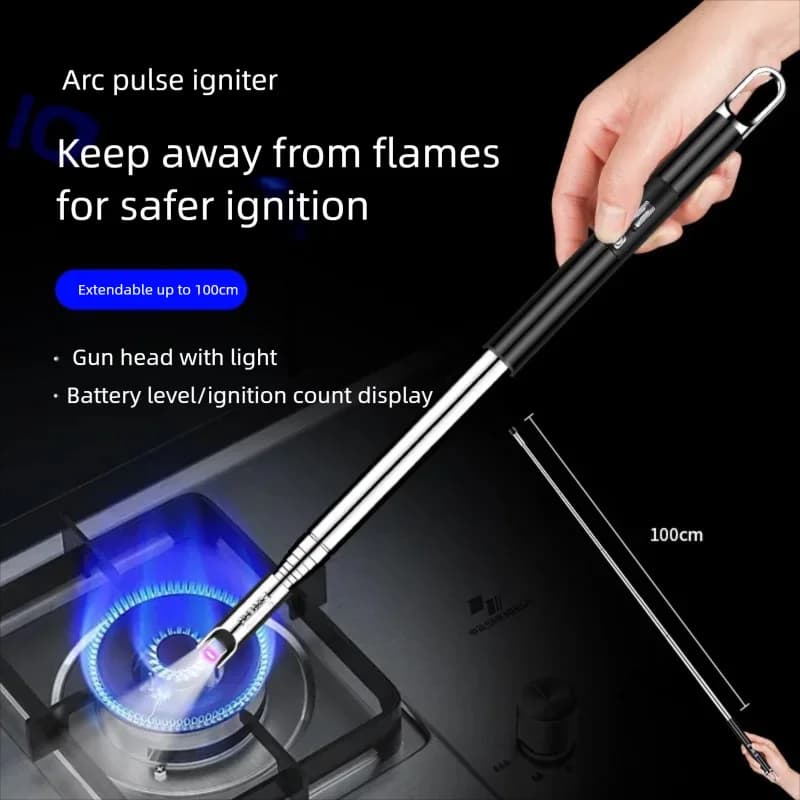 Adjustable Extendable Igniter Fragrance Candle Gas Stove Lighter USB Rechargeable Spark Plug