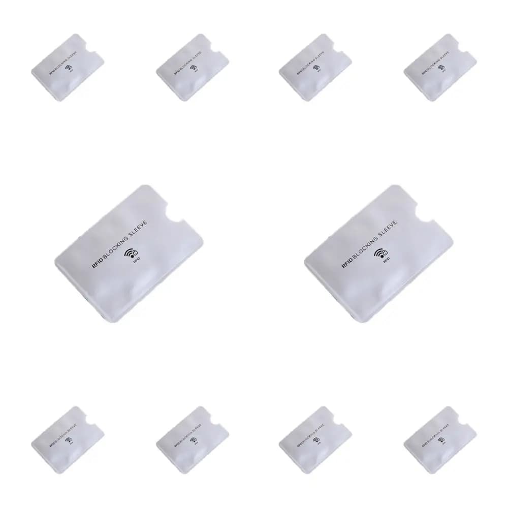 10 pz NFC Blocco Anti RFID Porta Carte Lettore Blocco Foglio di Alluminio NFC Blocco Caso Leggero Antifurto ID Scatola di Carta Da Viaggio
