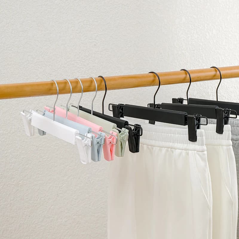 10 pezzi di prodotti per il bucato grucce per pantaloni da uomo grucce per abiti in plastica appendiabiti per pantaloni appendiabiti per vestiti da fata per soggiorno